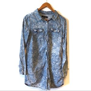 New Look acid wash chambray jean denim dress.